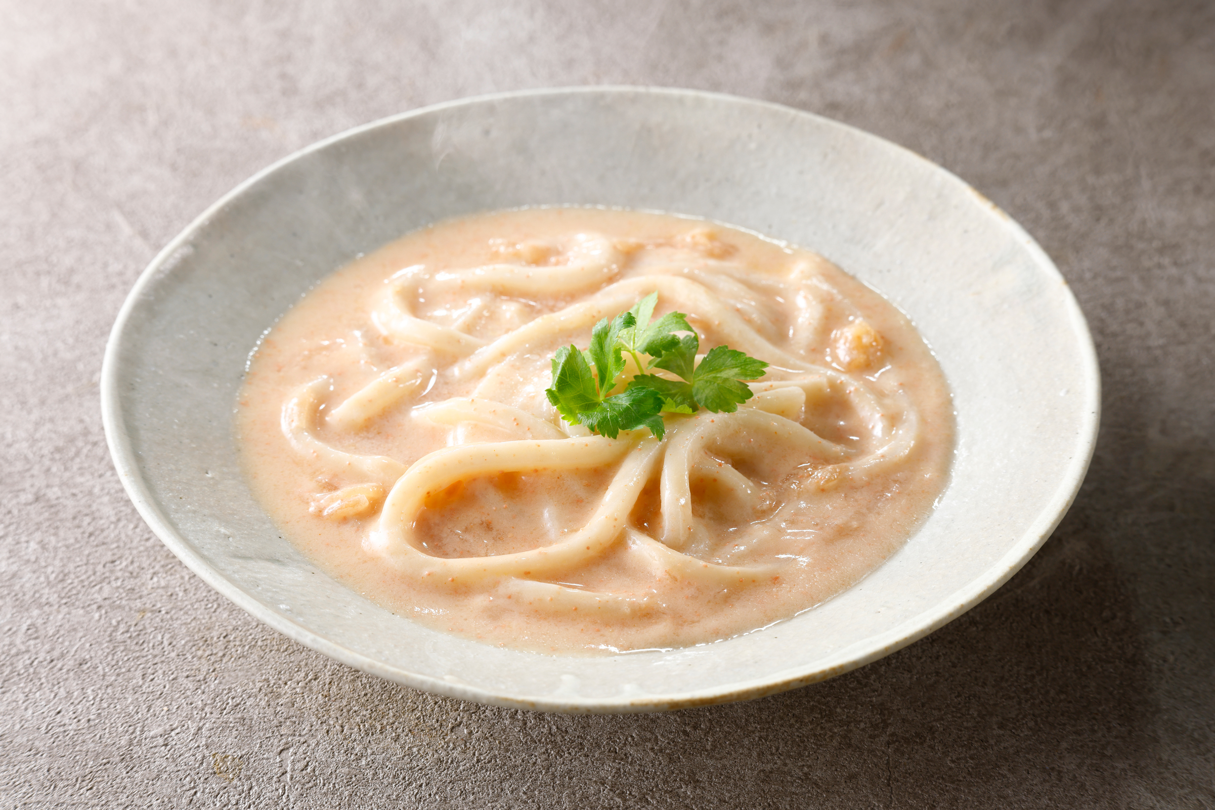 半生明太子クリームのうどん